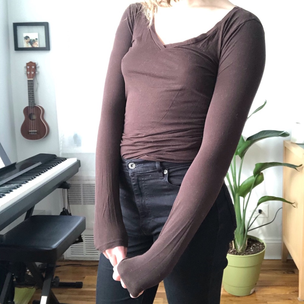 J. crew Long Sleeve V-Neck Tee